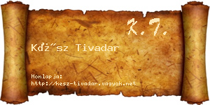 Kész Tivadar névjegykártya