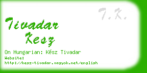 tivadar kesz business card